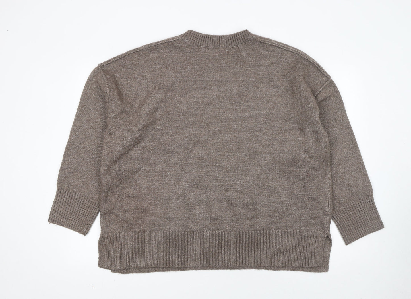 Dunnes Stores Women Brown Crew Neck Long Sleeve Pullover Jumper Size L