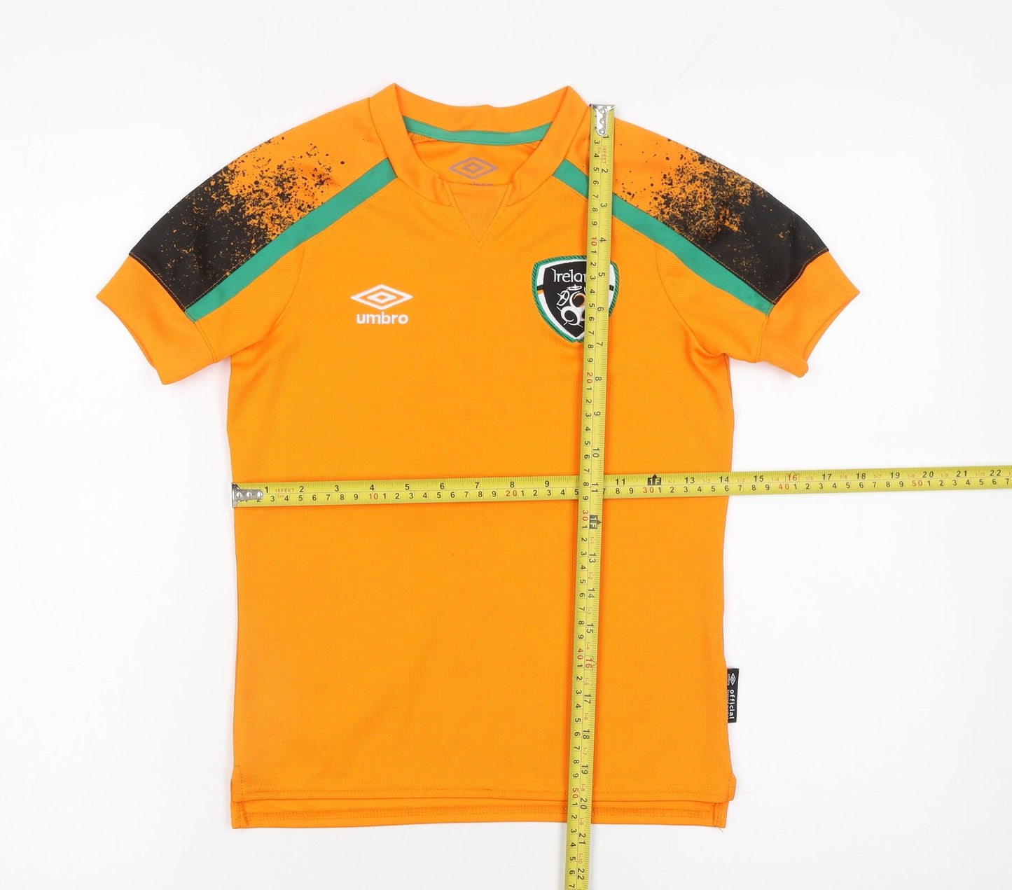 Umbro Boys Orange Ireland Football Jersey T-Shirt 10-11 Years