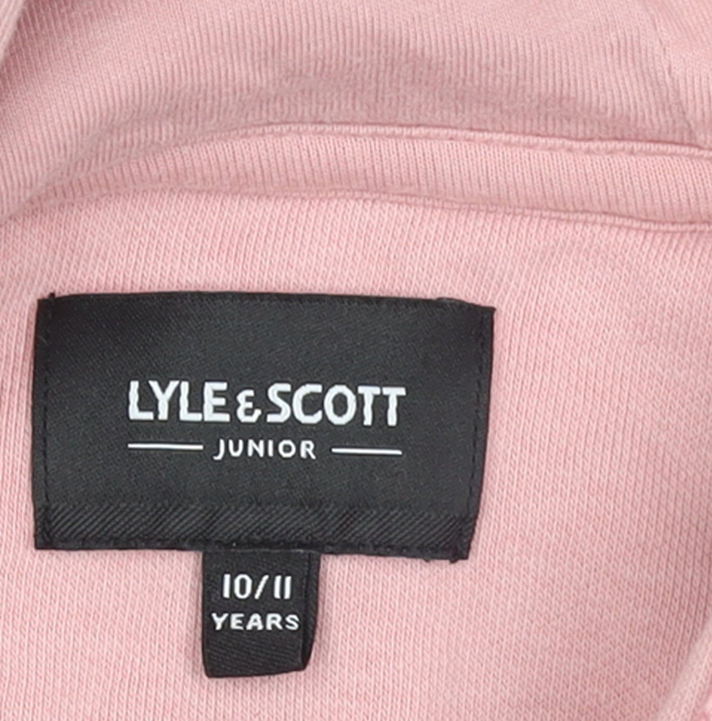 Lyle & Scott Girls Pink Pullover Hoodie 10-11 Years Hooded Sweatshirt