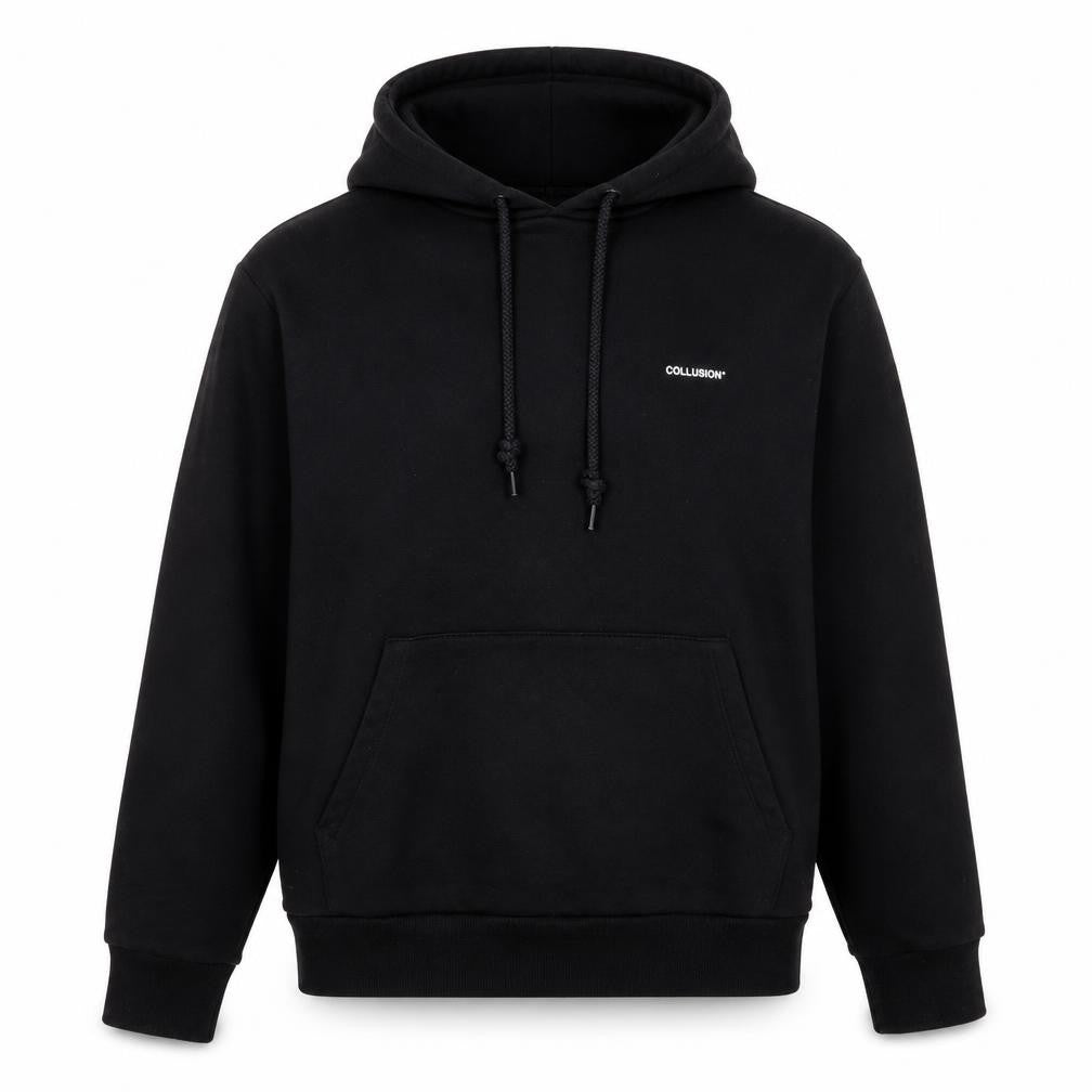 Collusion Womens Black Hoodie Size 10 Cotton Blend Pullover