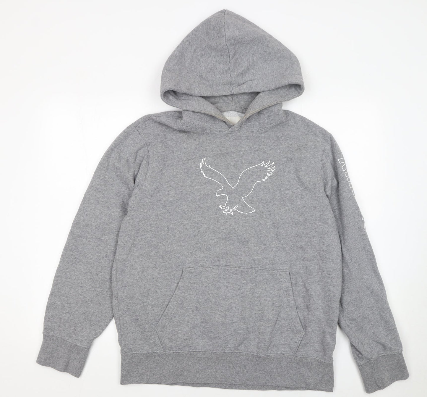 American Eagle Outfitters Men's Grey Pullover Hoodie M