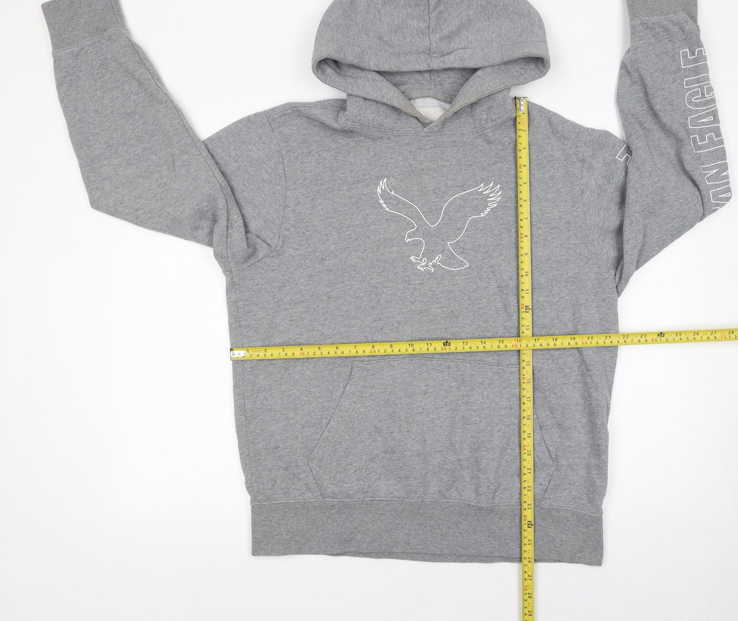 American Eagle Outfitters Men's Grey Pullover Hoodie M