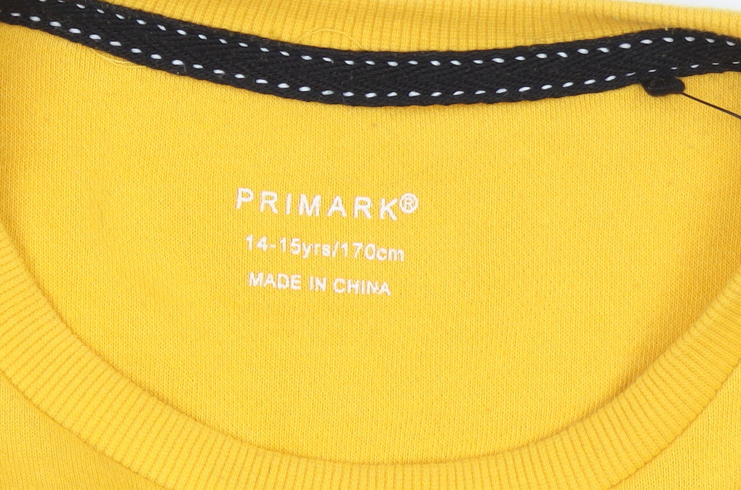 Primark Boys Yellow NYC Sports Pullover Sweatshirt 14-15 Years