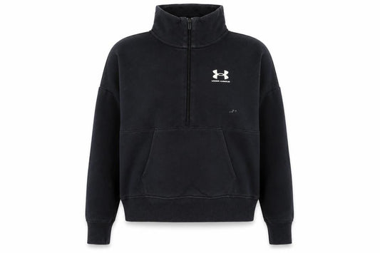 Under Armour Women's Black Medium 1/2 Zip Loose Fit Sweatshirt