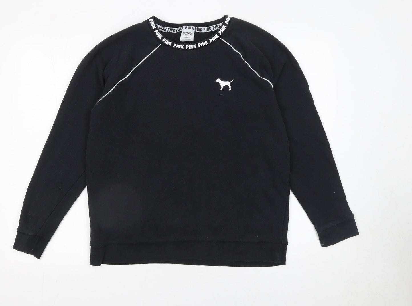 Victoria's Secret PINK Women's Black Crew Neck Pullover Sweatshirt Size S