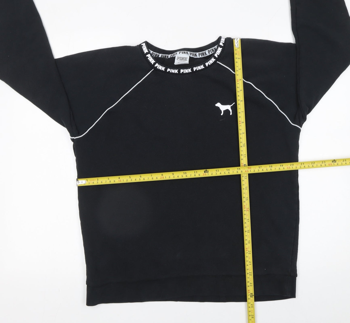 Victoria's Secret PINK Women's Black Crew Neck Pullover Sweatshirt Size S