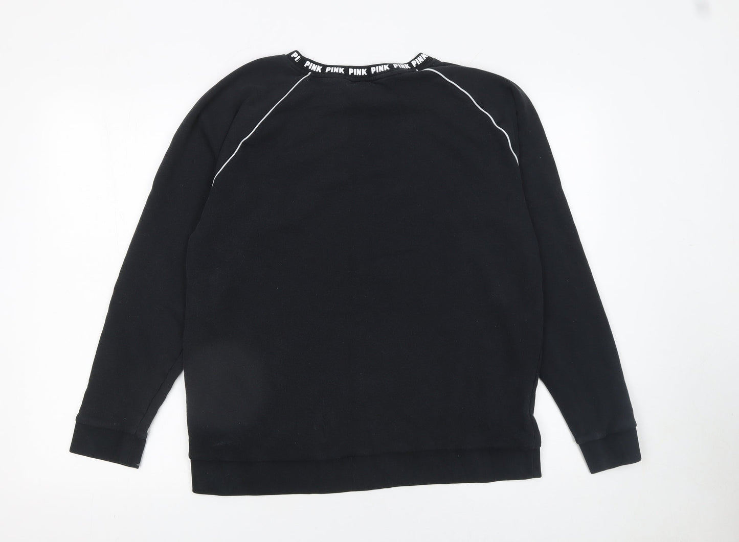 Victoria's Secret PINK Women's Black Crew Neck Pullover Sweatshirt Size S