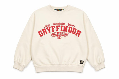 Front view of Marks & Spencer girls’ beige gryffindor pullover sweatshirt 10-11 years