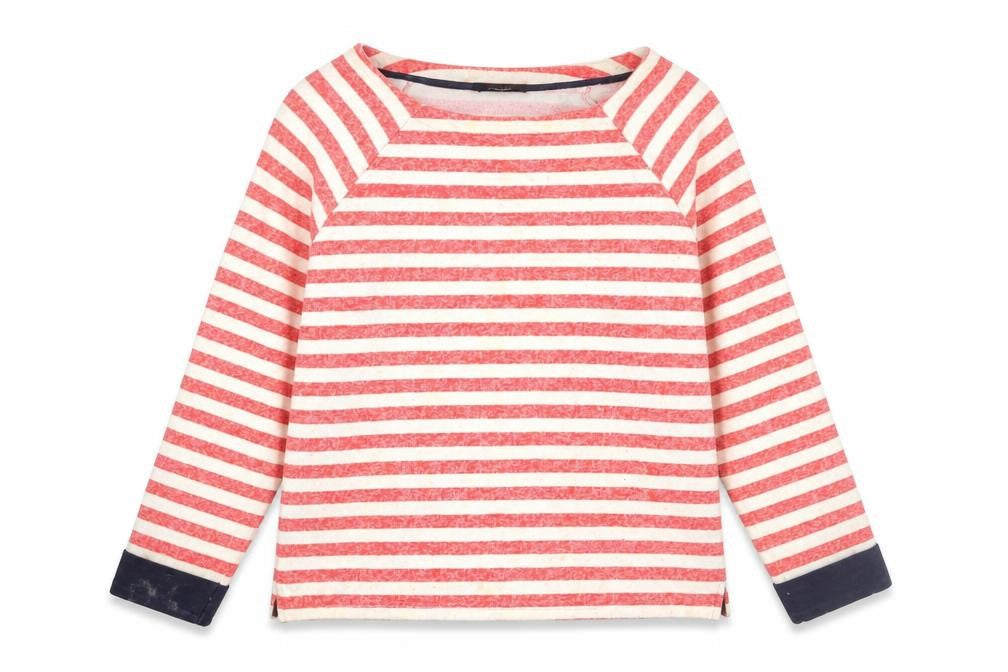 George Women’s Red Striped Pullover Sweatshirt Size 18 Cotton Blend