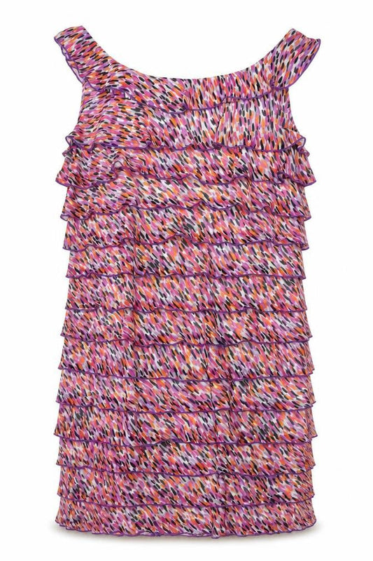 M&Co Women’s Multicoloured Ruffle Shift Dress Size 14