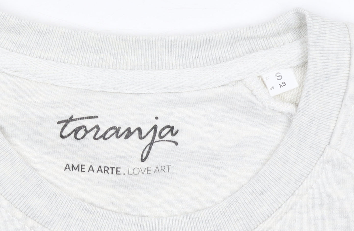 Toranja Women Grey Graphic Tram Sweatshirt XS Organic Cotton Blend