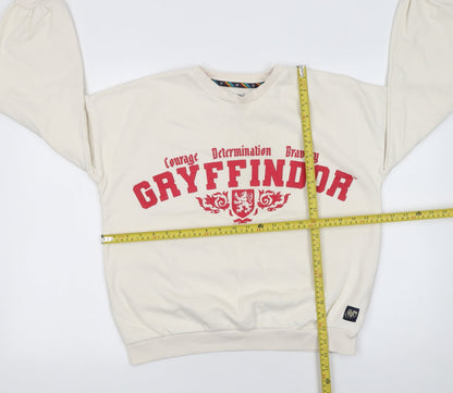 Back view of Marks & Spencer girls’ ivory gryffindor pullover sweatshirt age 13-14 years