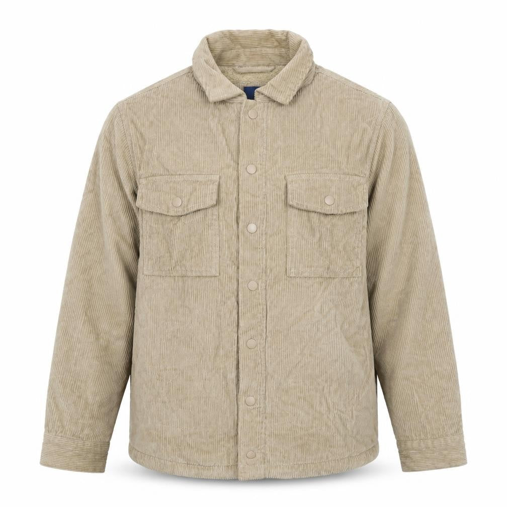 Cotton Traders Men's Beige Corduroy Lined Jacket Size S