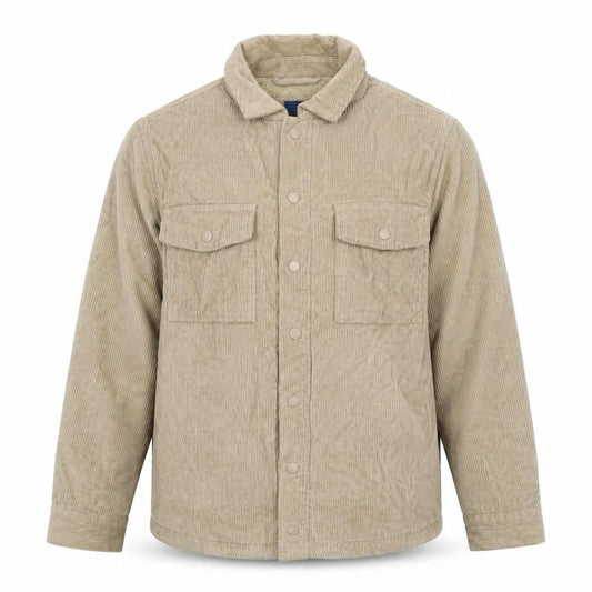 Cotton Traders Men's Beige Corduroy Lined Jacket Size S