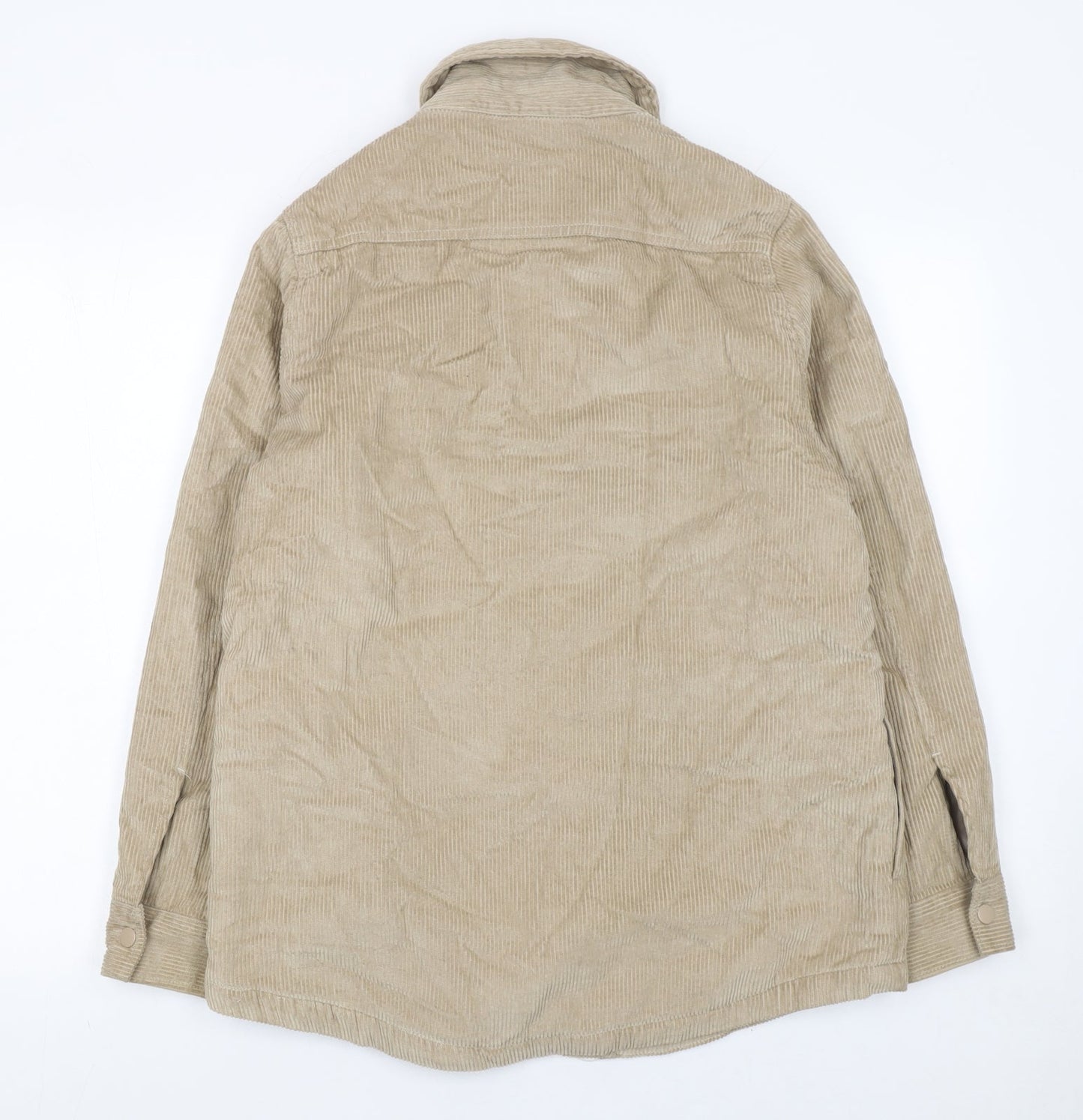 Cotton Traders Men's Beige Corduroy Lined Jacket Size S