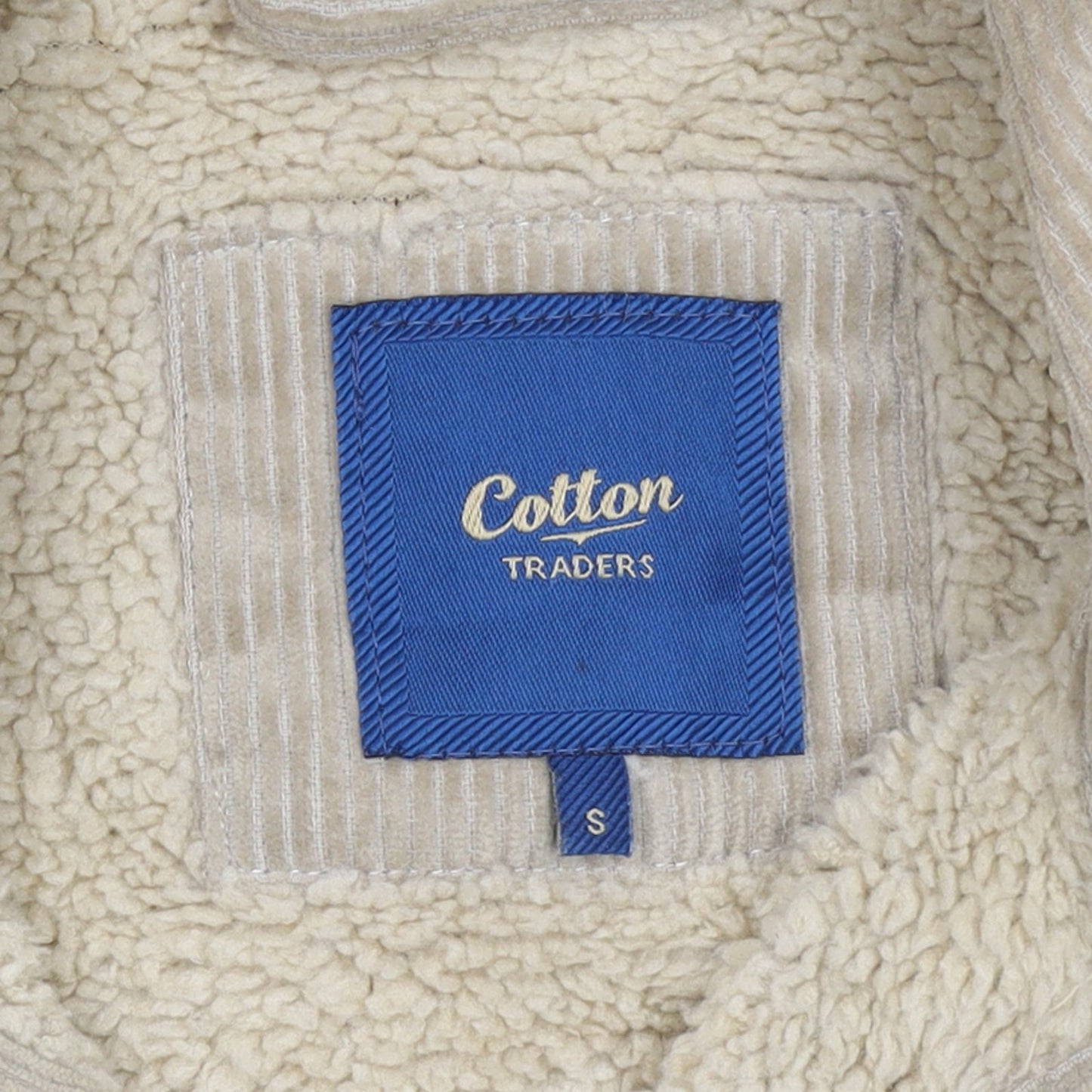 Cotton Traders Men's Beige Corduroy Lined Jacket Size S