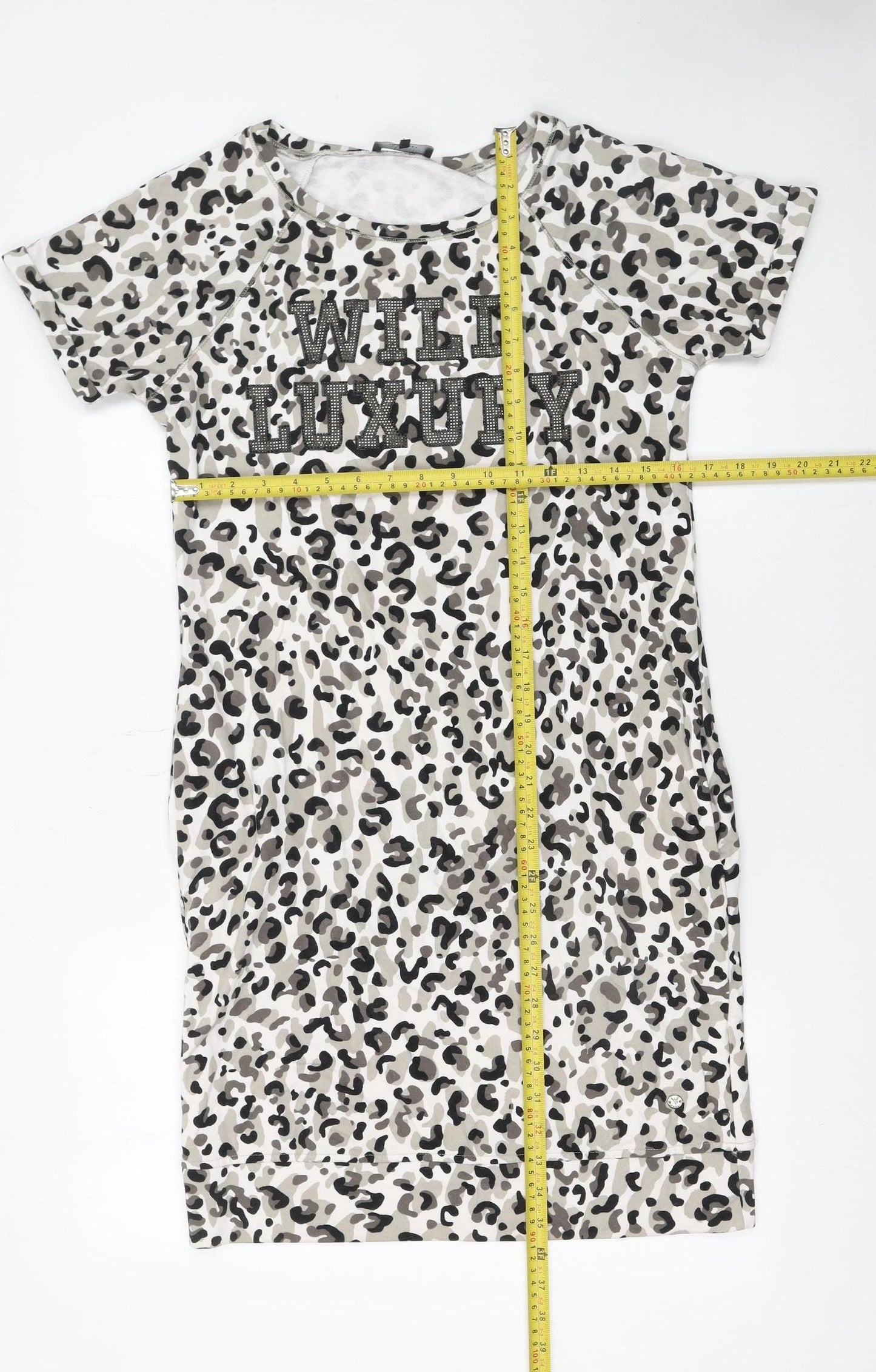 Monari Women Multicoloured Animal Print T-Shirt Dress Size 8