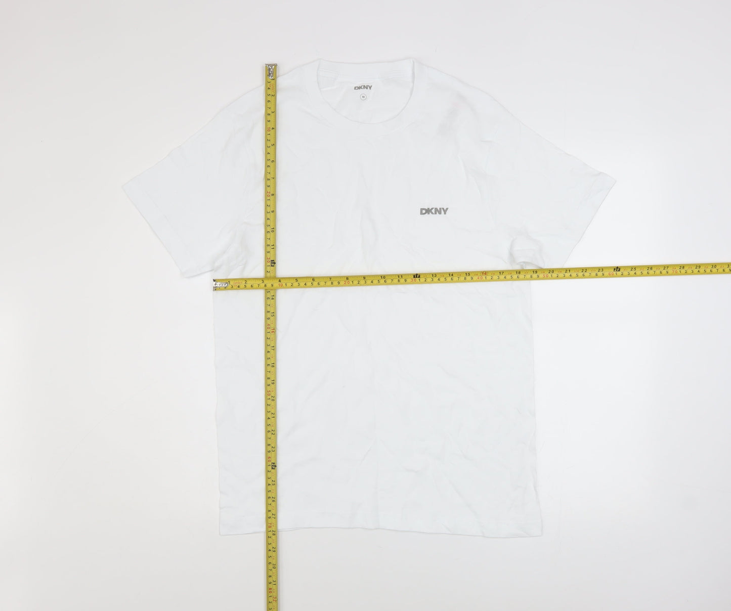 DKNY Men's White Cotton Crew Neck Short Sleeve T-Shirt M