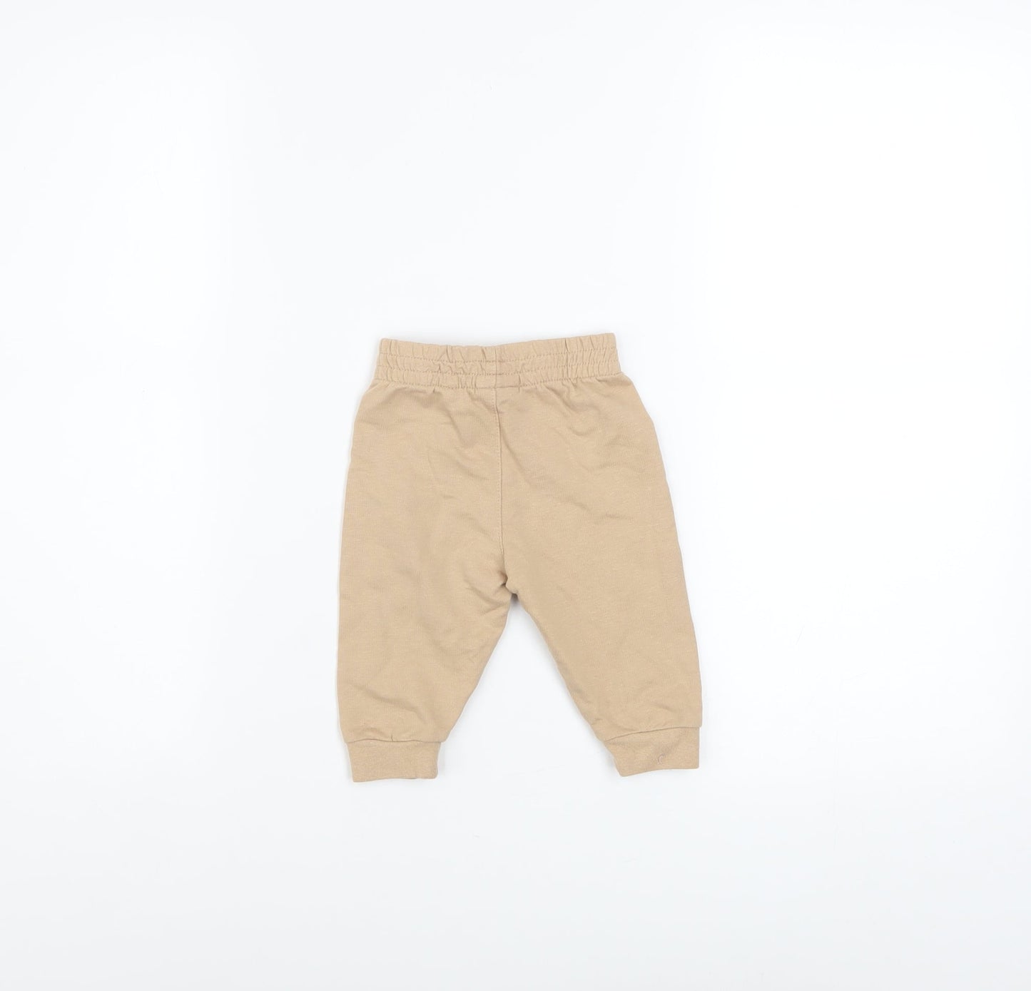 Nike Unisex Baby Beige Jogger Trousers 3-6 Months Cotton Blend