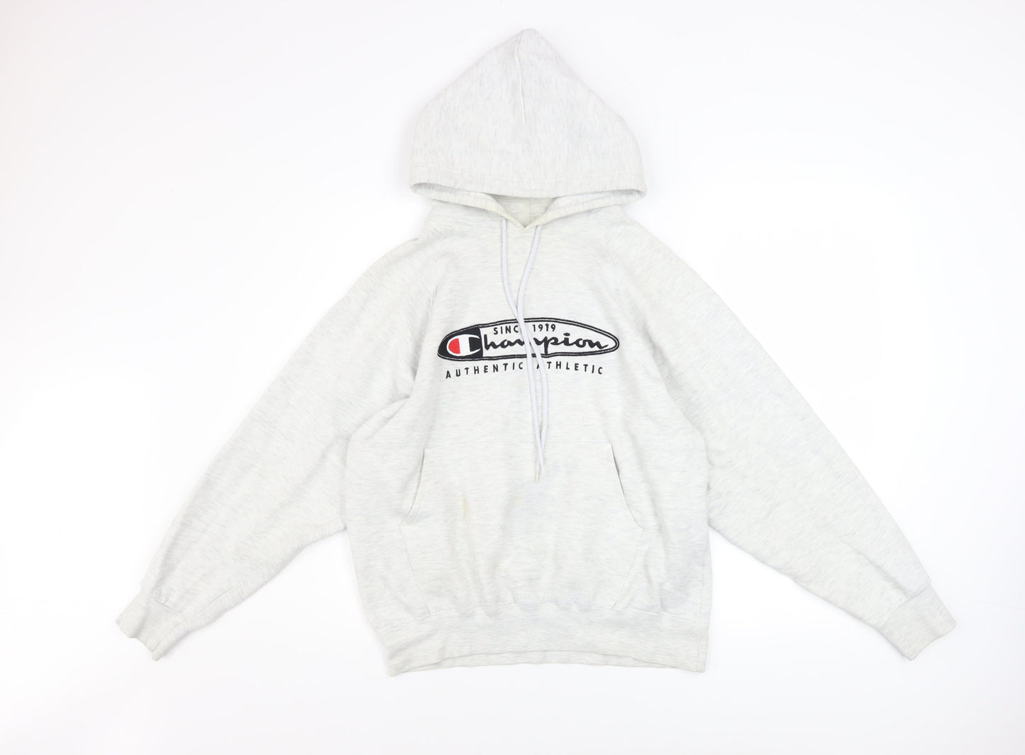 Champion Men's Grey Medium Pullover Hoodie Authentic Athletic Logo