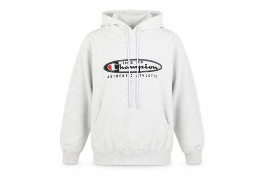 Champion Men's Grey Medium Pullover Hoodie Authentic Athletic Logo