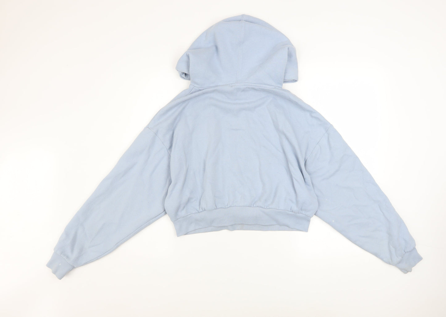 Levi's Women's Blue Pullover Cropped Hoodie Size M Cotton Blend