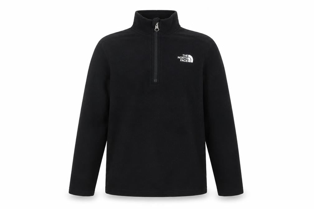The North Face Boys Black Fleece 1/4 Zip Pullover Sweatshirt Size M