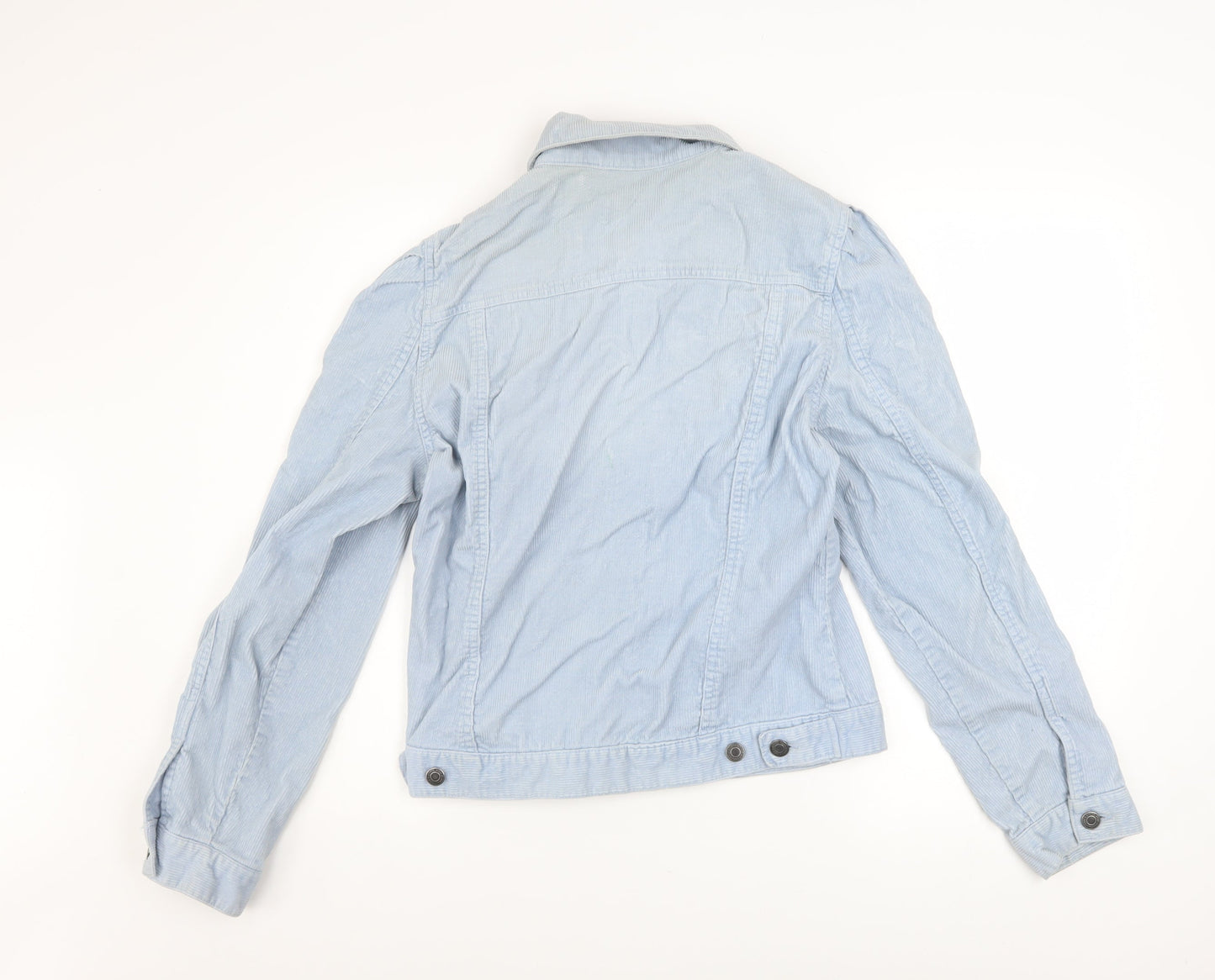Pilot Women Blue Corduroy Basic Jacket Size 16 Casual Style