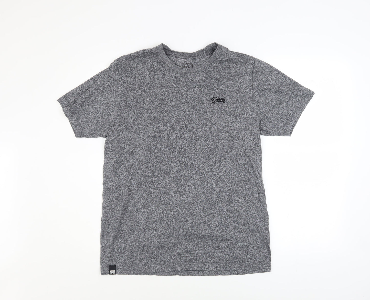 Diesel Men Grey Crew Neck Short Sleeve Jersey T-Shirt Size L