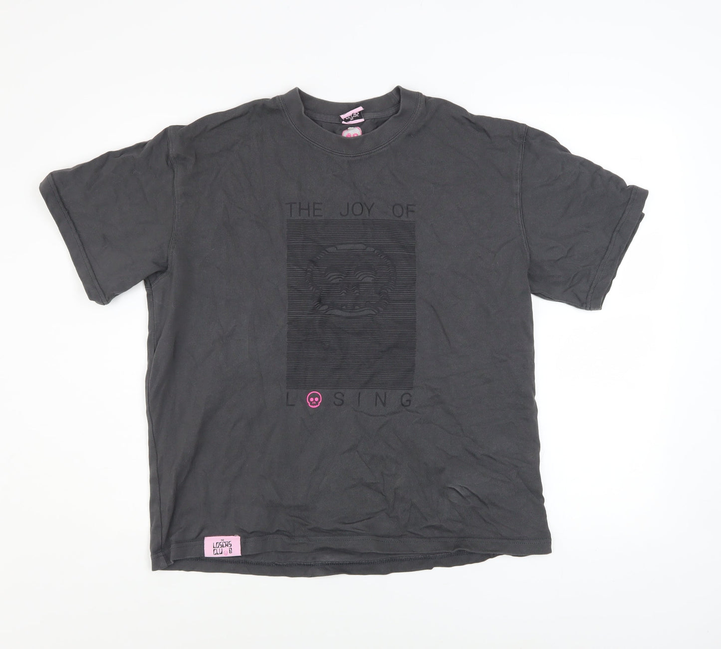 The Losers Club Men’s Black Graphic Crew Neck Cotton T-Shirt Size S