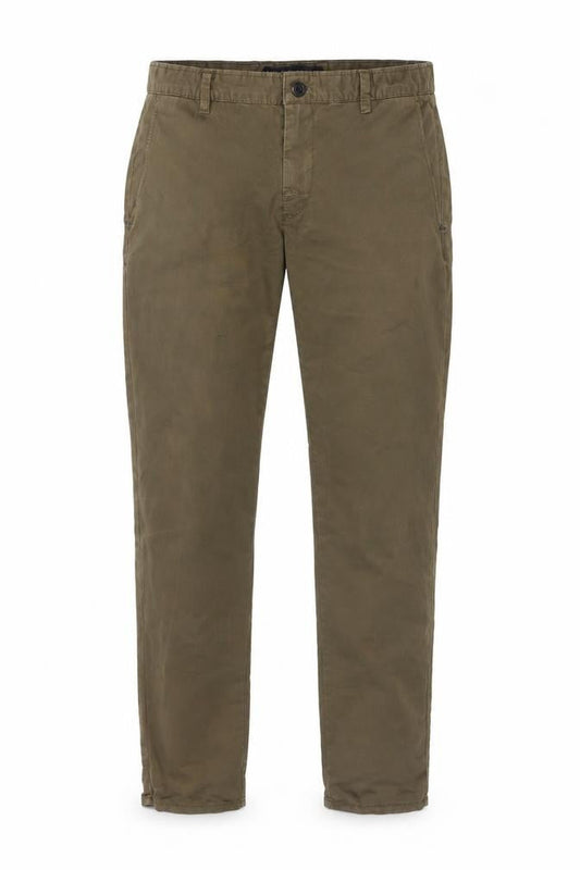 Zara Man Brown Chino Trousers Men's Size 34 Regular Cotton Blend