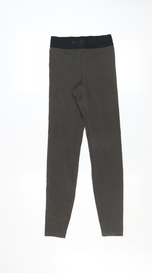 Fear of God Essentials Women's Brown Cotton Stretch Leggings Size S
