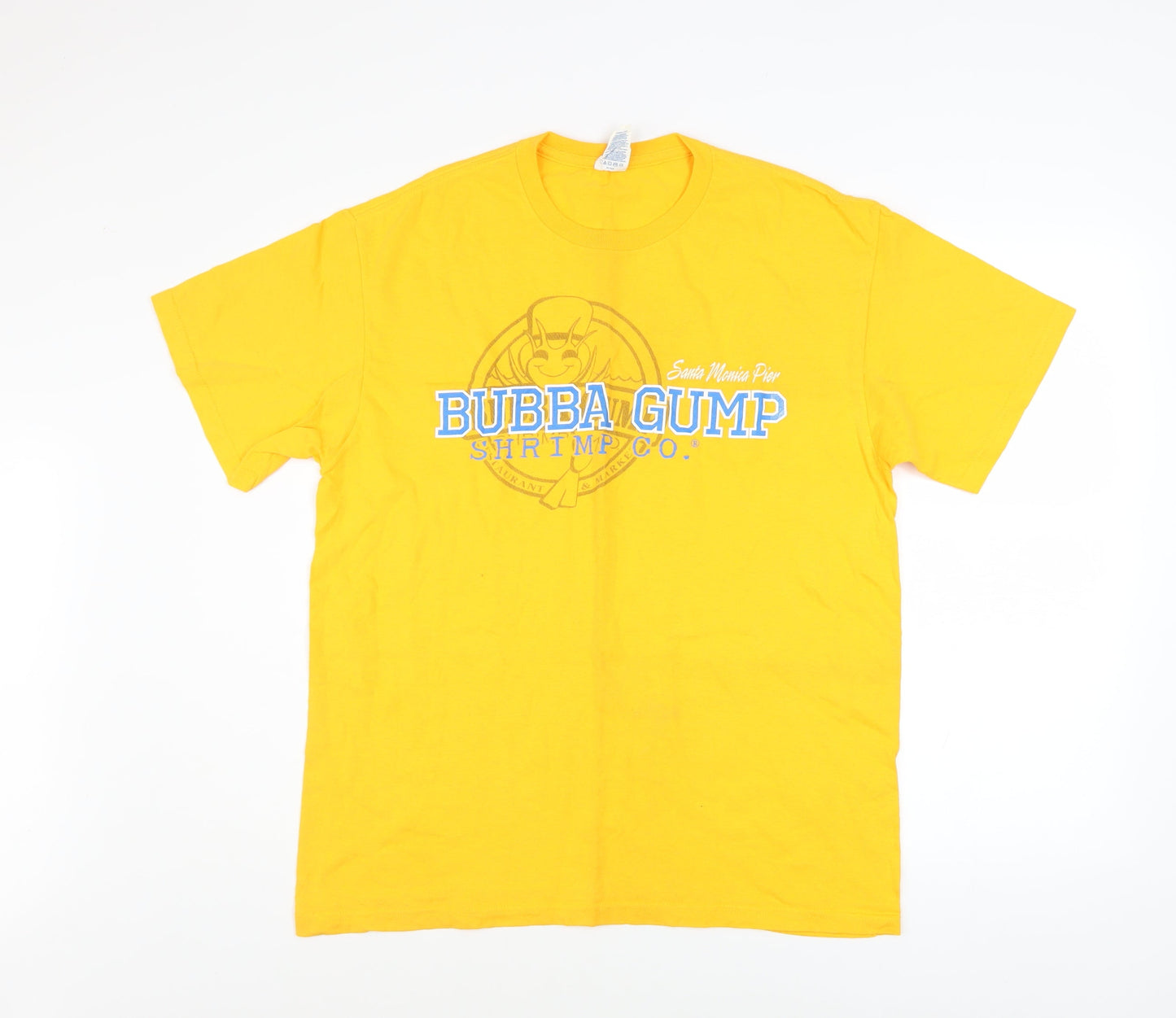 Delta Bubba Gump Yellow Graphic Cotton Men’s L T-Shirt