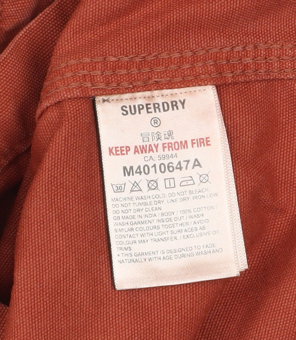 Superdry Men's Brown Canvas Workwear Jacket M Basic Style
