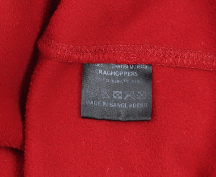 Craghoppers Men's Red Fleece Sweatshirt L 1/4 Zip Outdoor Pullover