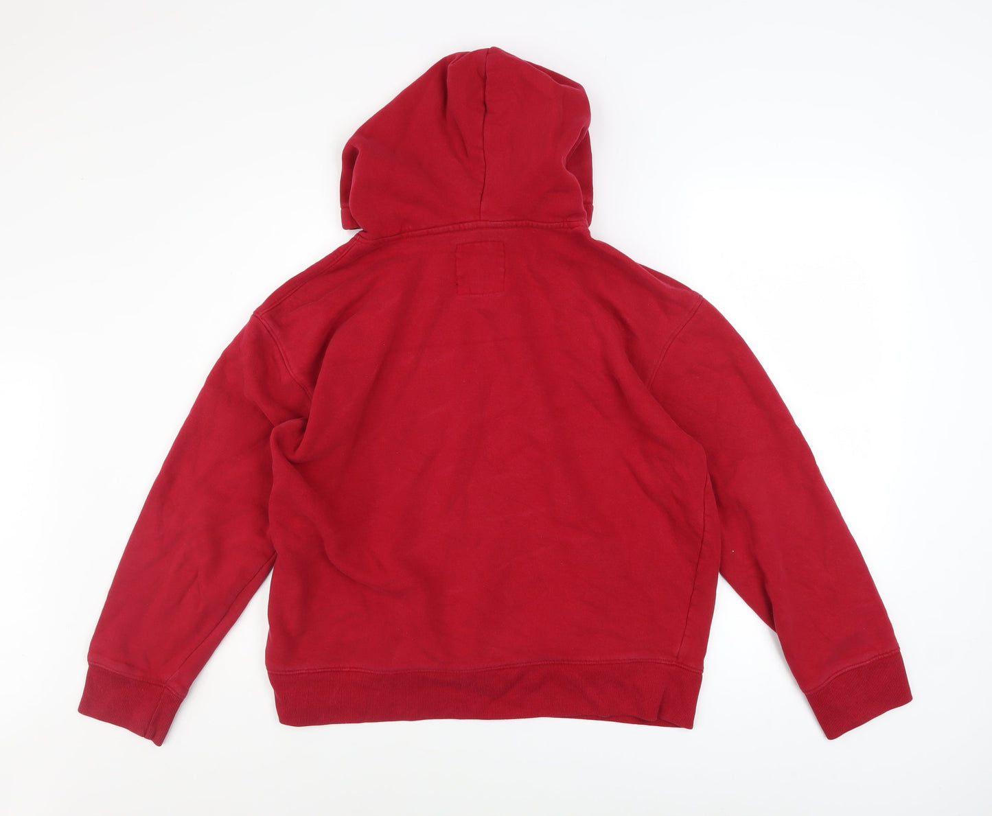 Hollister Women Red Pullover Hoodie Medium Cotton Blend Casual
