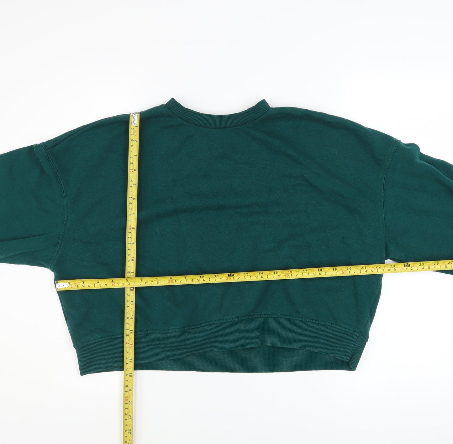 H&M Divided Women's Green Pullover Sweatshirt Size 12 Regular Fit