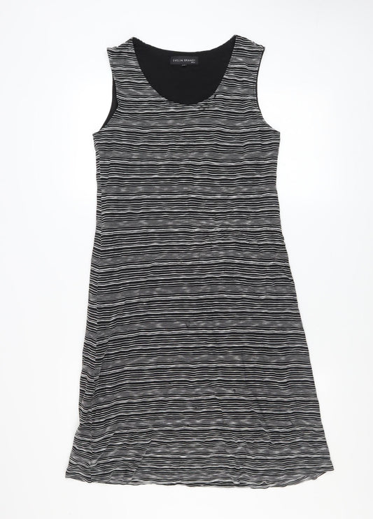 Evelin Brandt Berlin Women's Black Striped Tank Dress Size 10