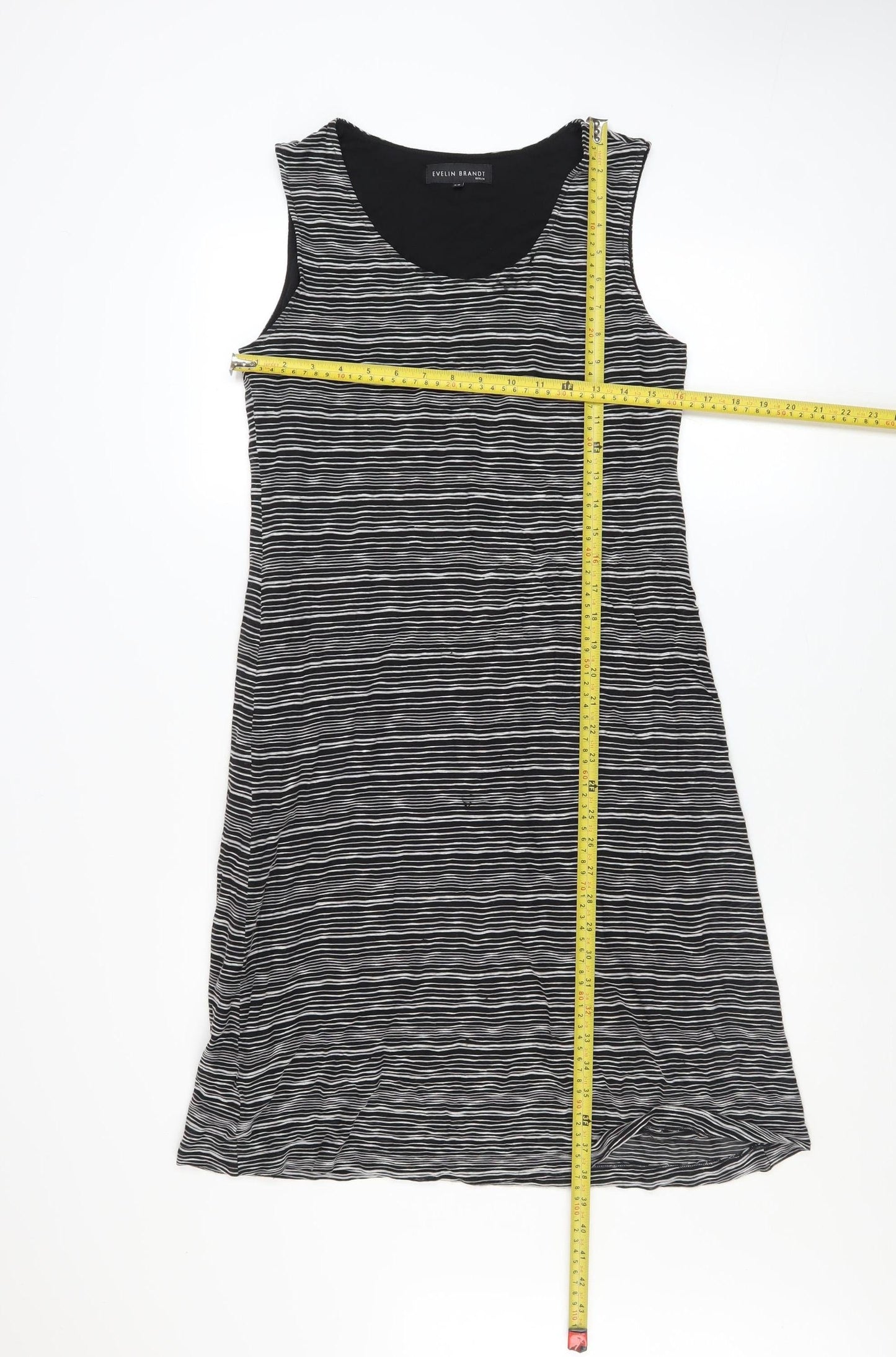 Evelin Brandt Berlin Women's Black Striped Tank Dress Size 10