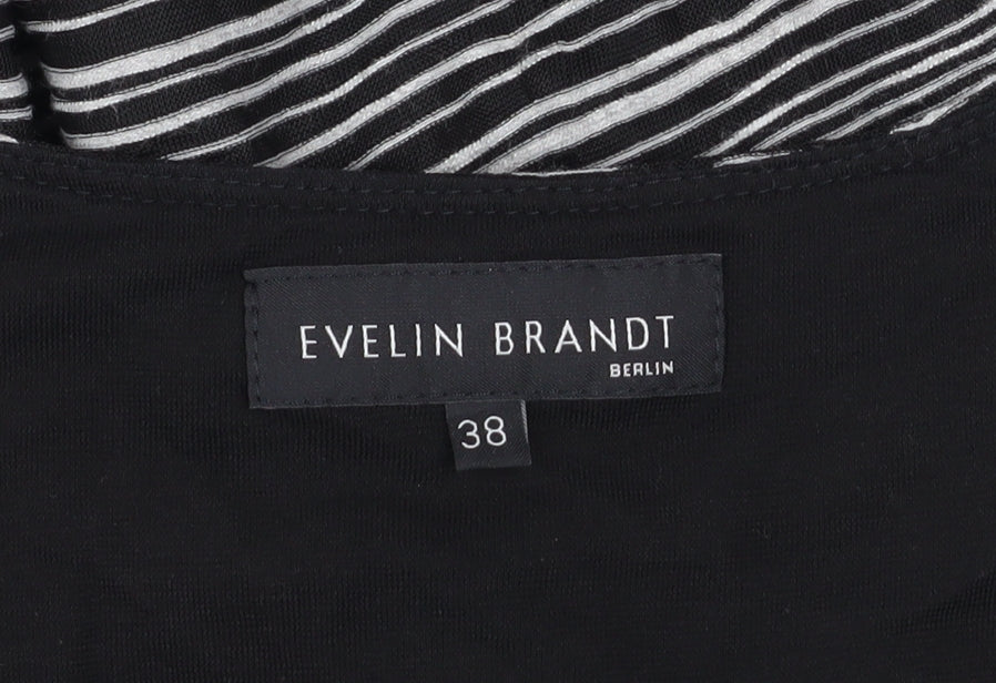 Evelin Brandt Berlin Women's Black Striped Tank Dress Size 10