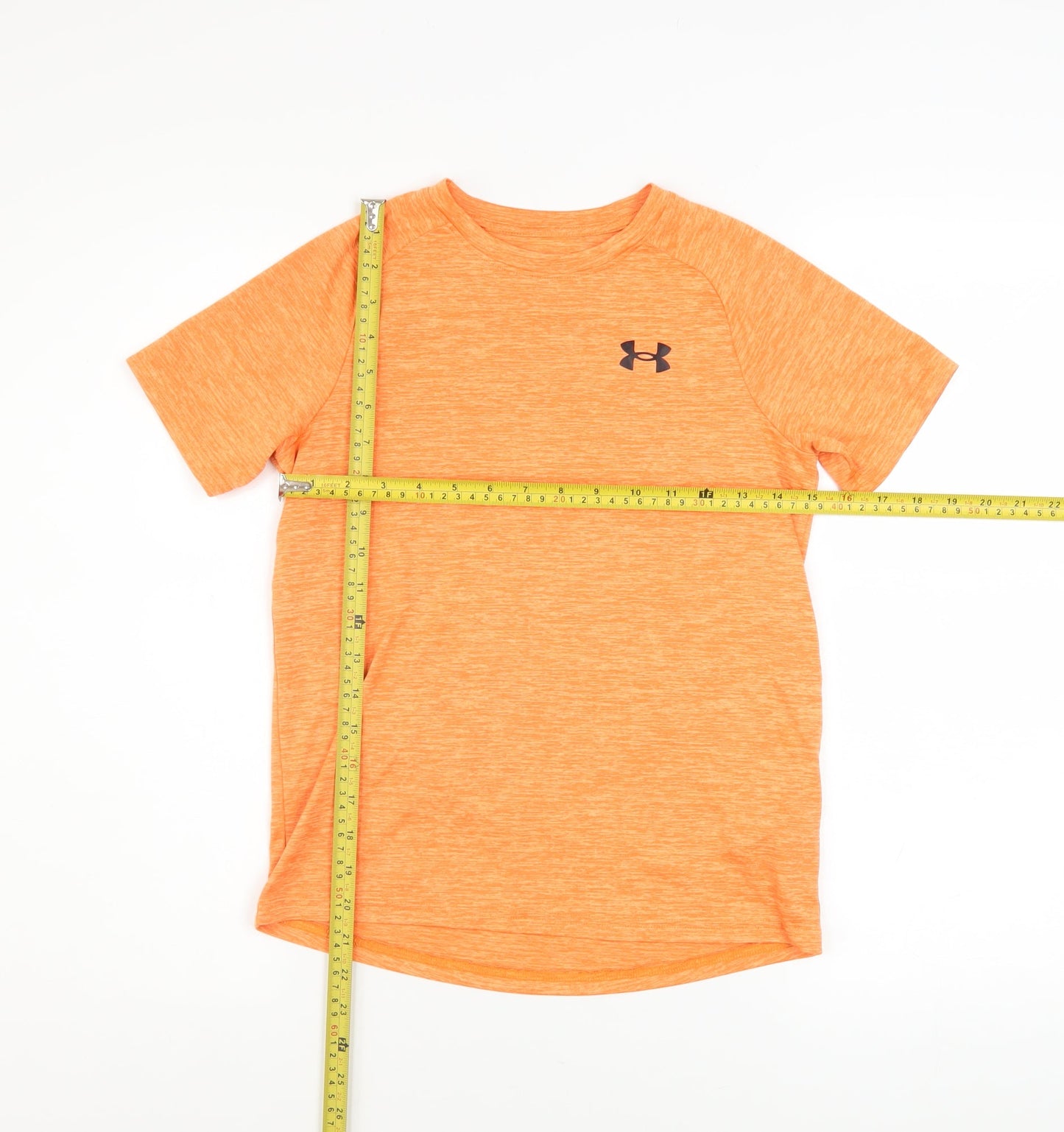 Under Armour Boys Orange Moisture Wicking Sports T-Shirt Size 10-11 Years