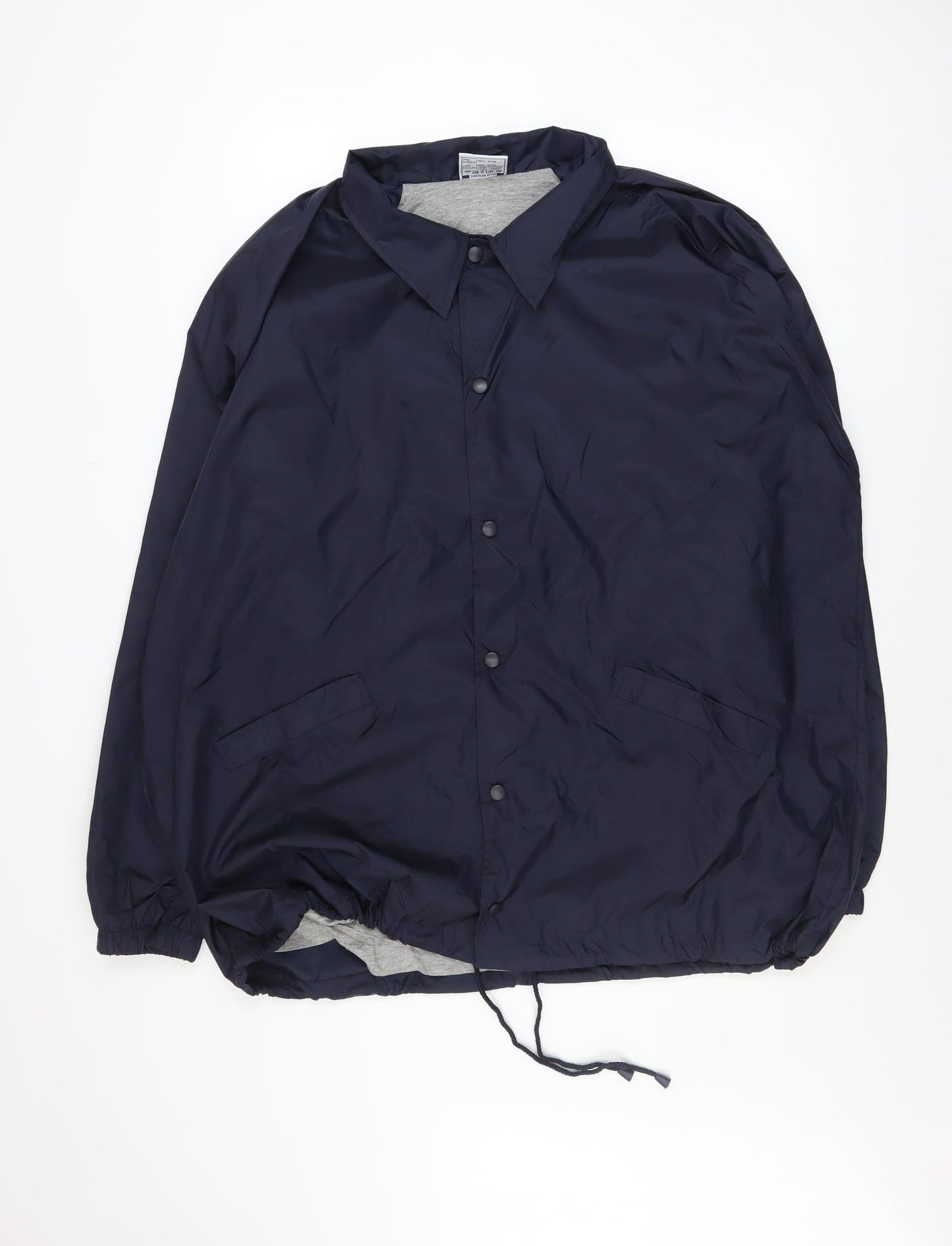 Atlantic Men's Blue 2XL Windbreaker Nylon Jacket Lightweight Casual