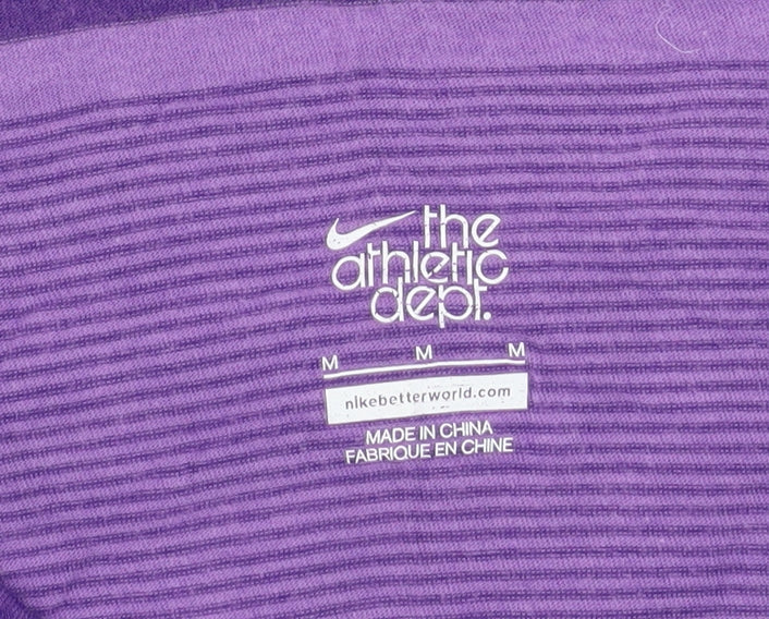 Nike Men's Purple Striped Sleeveless V-Neck Casual Top Size M