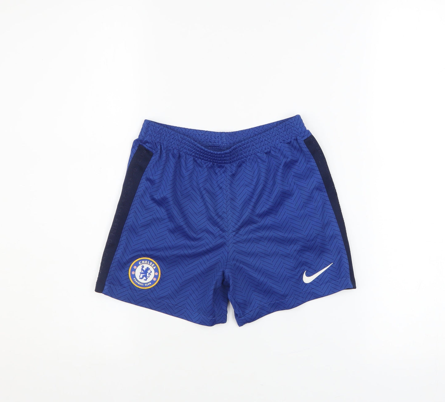 Nike Boys Blue Chelsea Football Club L Sports Shorts Polyester