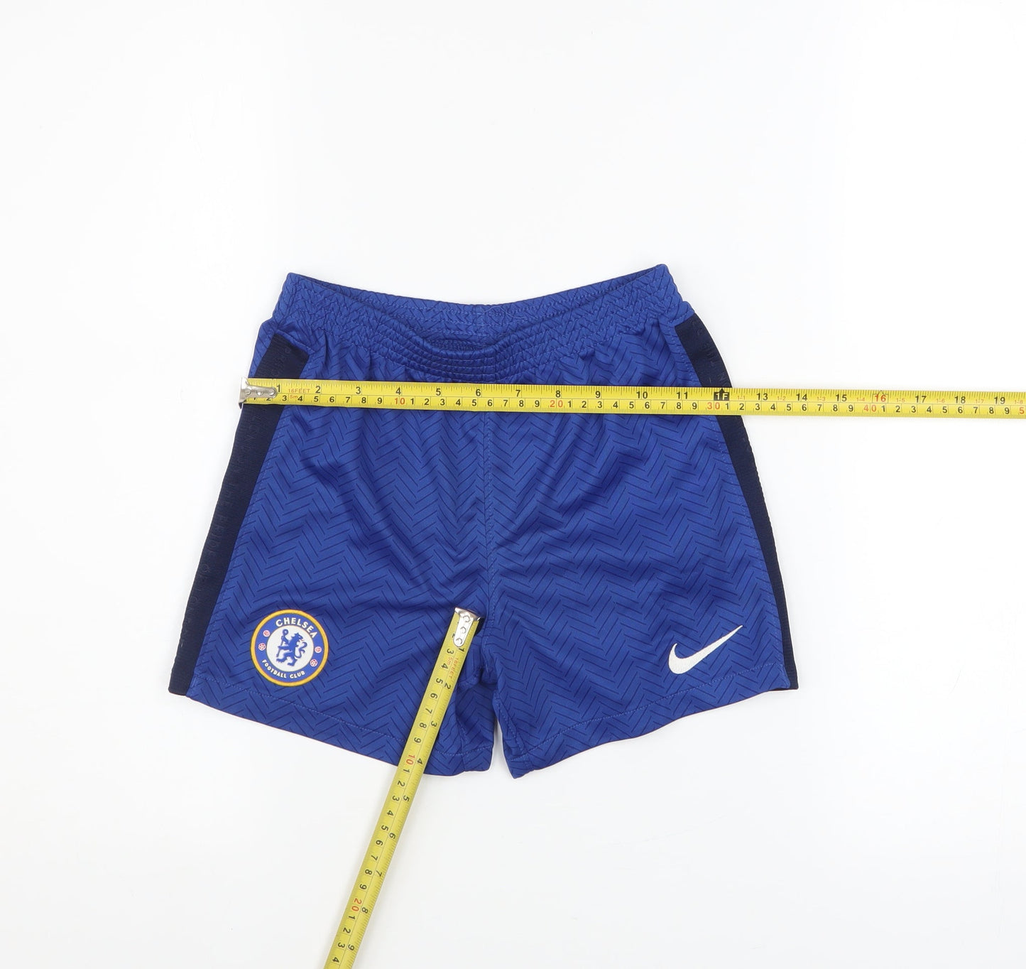 Nike Boys Blue Chelsea Football Club L Sports Shorts Polyester