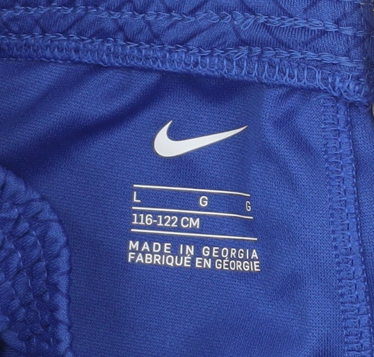 Nike Boys Blue Chelsea Football Club L Sports Shorts Polyester