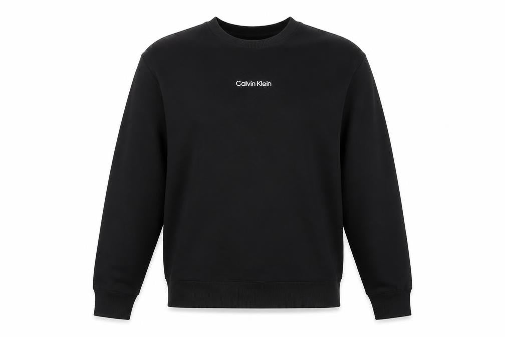 Calvin Klein Men's Black Crew Neck Cotton Sweatshirt Size M