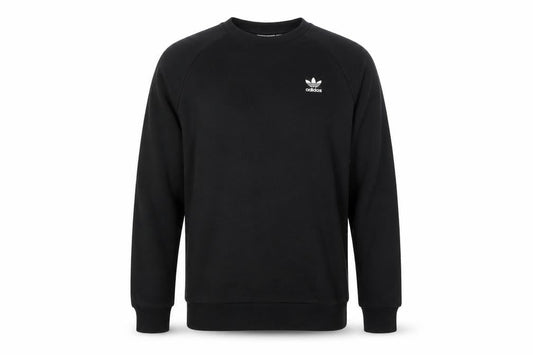 adidas Men's Black Crew Neck Pullover Sweatshirt Size S Sports Logo