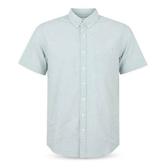 Farah Men's Green Slim Fit Short Sleeve Button-Up Shirt M