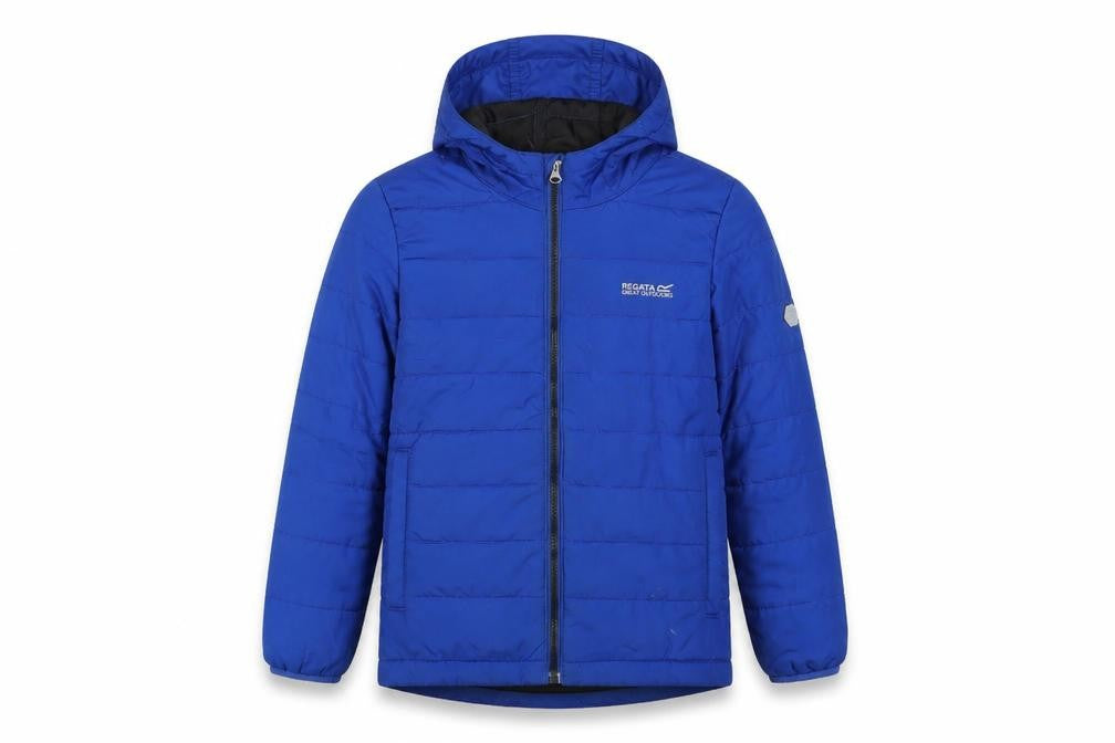 Regatta Boys Blue Hooded Puffer Jacket 9-10 Years Insulated Winter Coat